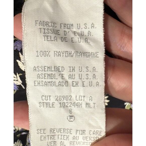 Carole Little Purple Floral Top Women’s Petite Size 8P Blouse Short Sleeve VTG - Picture 7 of 8